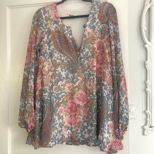 Floral Show Me Your Mumu Tunic sz medium